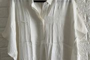Plus Size White Satin Top