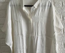 Plus Size White Satin Top
