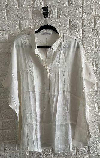 Plus Size White Satin Top