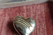 Vintage Gold Tone Variety Club Heart Brooch.