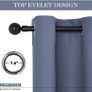 NEW SALE | Blackout Curtains for Bedroom - Eyelet Top Window Treatment Curtain 2 Panels for Energy Saving Decorative Door Curtains, 46 inch x 54 inch (Width x Length), Haze Blue Image 5