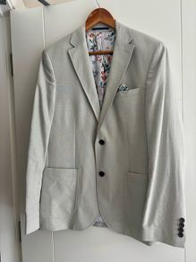 Next Tailored line grey jacket - worn once slim fit
