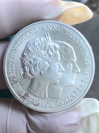 Silver 25 Dollars Cayman Islands over 51grams