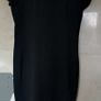 NEXT black below knee dress with covered black buttons down the back Image 2