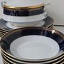 NEW The Royal "Romanov" Collection by Christineholm Cobalt Blue  and Gold Dinner Set Image 4