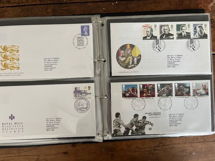 Collection of  78 UK First Day Cover stamps 1993 to 1998 in album