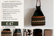 Vintage Leather Drawstring Pouch