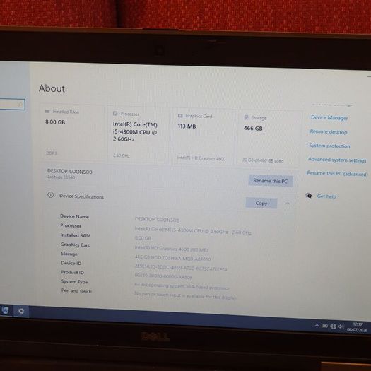 Dell Latitude E6540 i5-4300M / 8 gb/ 500 GB HDD/Win 10