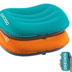 2 Pack Inflatable Camping Pillows - Lightweight 90g/pcs - No Noise - Waterproof Compressible Compact Portable Blow Up Air Beach Pillows for Adults Outdoor Hiking Sleeping MULTIPLE COLOURS AVAILABLE (FREE POSTAGE)