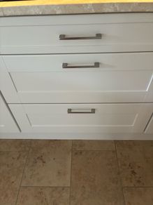 Kitchen Satin nickel knobs and door handles