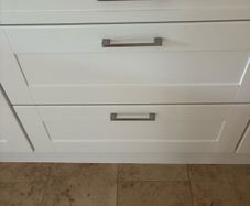 Kitchen Satin nickel knobs and door handles