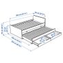 Single Bed with underbed (SLAKT - Bed frame with underbed and storage, white, 90x200 cm) Image 2