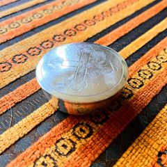 Antique Silver Eucharist Pyx Box.