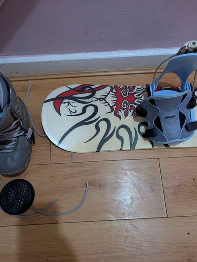 Burton snow board and boots