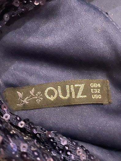 Quiz Branded Navy Sparkly Dress