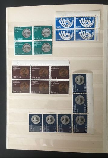 1970-1990s Ireland Used and Mint in Blue 32 page 16 leave Stamp Stockbook