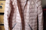 Light feather jacket size 12 dusty pink pastel colour