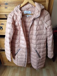 Light feather jacket size 12 dusty pink pastel colour
