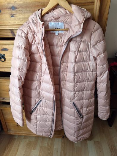 Light feather jacket size 12 dusty pink pastel colour
