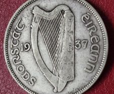 Ireland 1937 Half Crown Silver coin