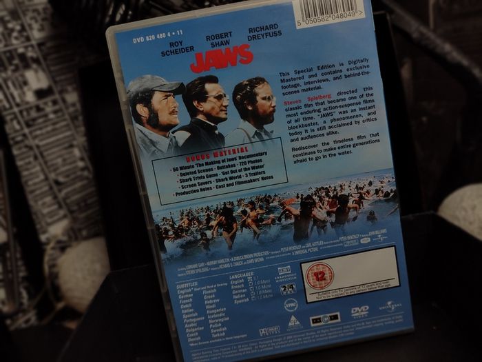 Jaws ! DVD ! 1975 ! Classic Movie ! Directed by Steven Spielberg ! Horror ! Thriller