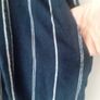 ladies trousers navy with a white pinstripe...new Image 5