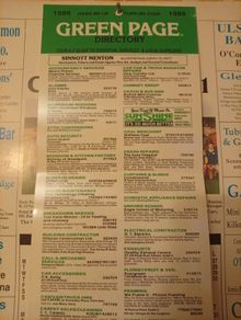 Vintage 1986 Dublin Green Page Directory. Clontarf / Beaumont Ephemera (Sunshine Radio Ad)