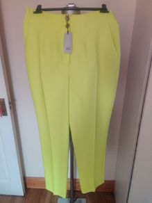 BNWT River Island Yellow Bright trousers size UK16R EU42/44 Postage included