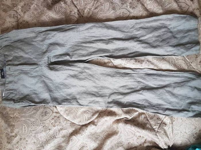 Grey brown flare trousers uk12