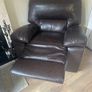 2 Seater Leather Recliner and Armchair For Sale Image 3