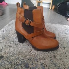 tan leather boots from new look