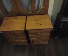 Pair of solid pine lockers