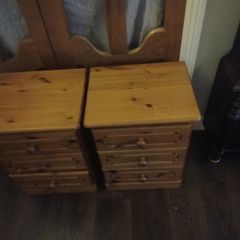 Pair of solid pine lockers