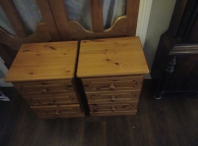 Pair of solid pine lockers
