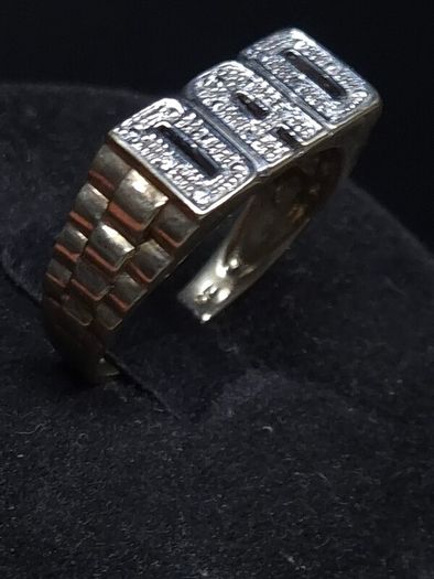 Vintage Fully Hallmarked London 9ct Gold Dad Ring Size 61