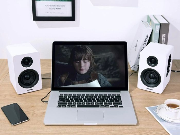 Active Bluetooth 5.0 Bookshelf Speakers 60W Carbon Fiber Speaker Unit Built-in 24bit DAC  Dynamic 3D Surround Sound  2.0 Computer PC Monitor Gaming Speakers MULTIPLE COLOURS AVAILABLE (FREE POSTAGE)