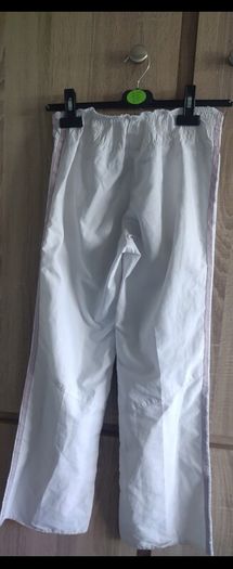 Old school limited edition white Adidas trousers with crease size Xs