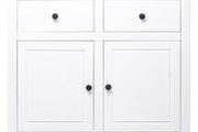 Sideboard White 93x40x80 cm Solid Pinewood Panama Range