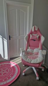Autofull pink  bunny gaming chair