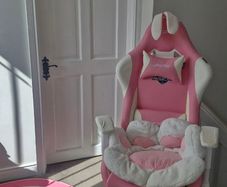 Autofull pink  bunny gaming chair