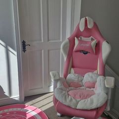 Autofull pink  bunny gaming chair