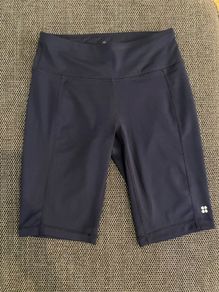 Navy Sweaty Betty All Day 10" Cycling Shorts