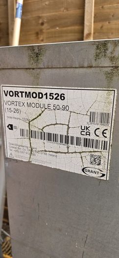 Grant Vortex external oil boiler.