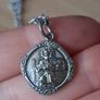925 silver St. Christopher necklace pendant and chain 17.5 inch Image 9