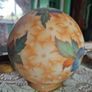 Handpainted Glass Globe shade Bellova Antique 1920s/30s Bellova Art Nouveau Czech glass globe shade Image 8