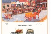 1984 Great Britain Limited Edition Lithographed Print measuring 333mm X 257mm showing Cattle Commemorative stamps with First Day of Issue Cancel