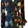 ZARA  black dress floral print wrap around S Image 10