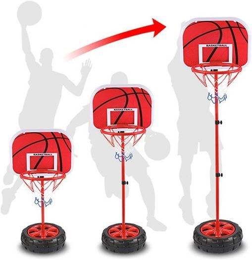 Kids Portable Basketball Stand with Ball