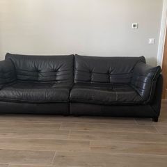 Natuzzi Genuine Leather Italian Couch 2 plus 2