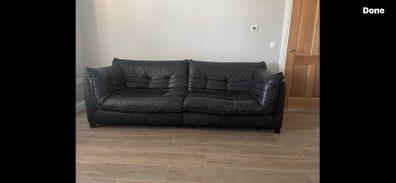 Natuzzi Genuine Leather Italian Couch 2 plus 2